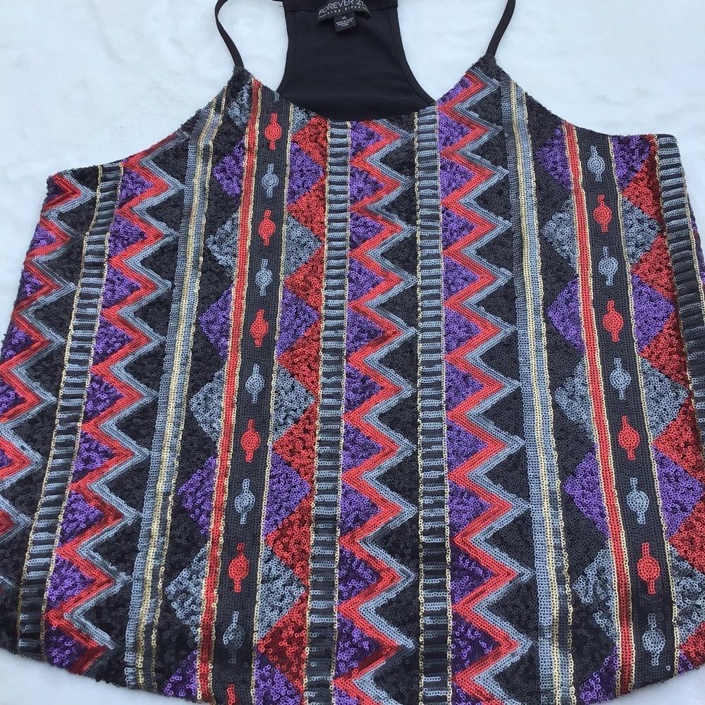 Forever 21 Multicolor Aztec Print Racerback Tank - Picture 6 of 13